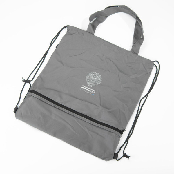 Drawstring bag with umbrella RAINY - grey