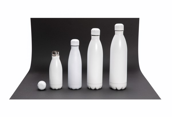 Solid colour vacuum stainless steel bottle 500 ml - White