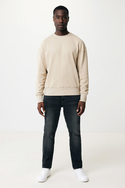 Sweater à col rond en coton recyclé Iqoniq Kruger - Desert / M