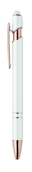 Recycled aluminium pen Scribble - White
