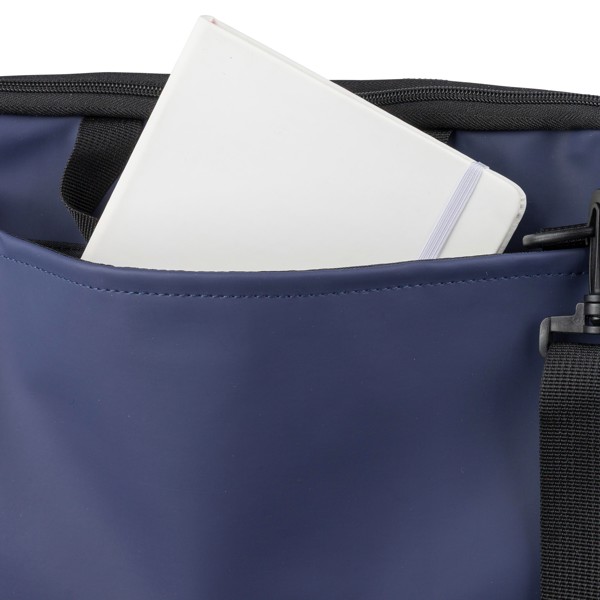 Gerecyclede PU laptoptas Rafi - zwart