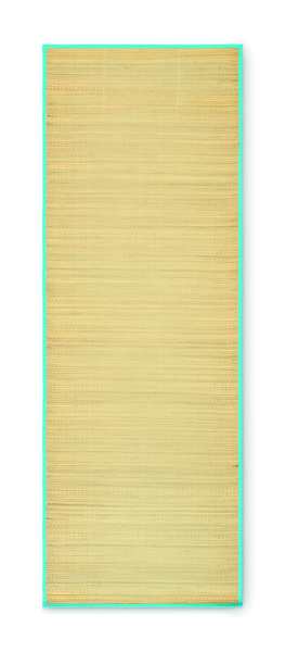 Natural straw beach mat Rafia - Turquoise