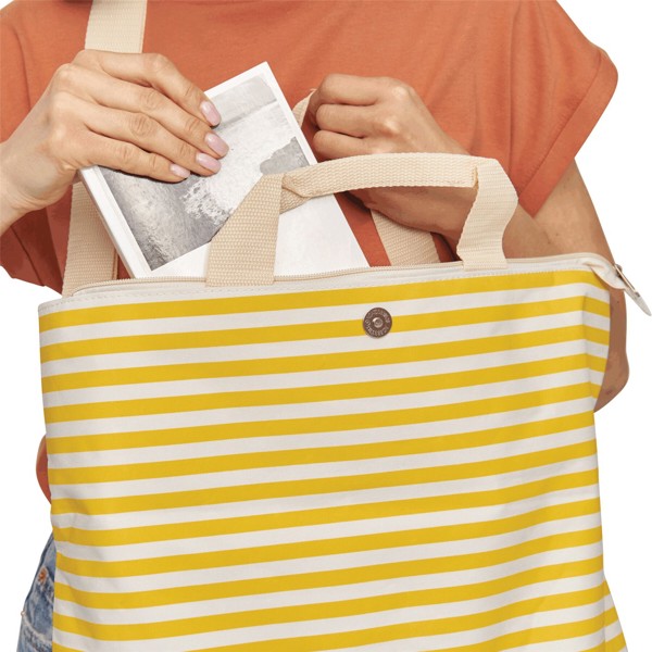 Strandtasche Juist - Beige / Gelb