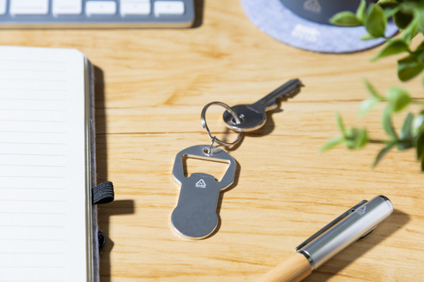 Bottle Opener Keyring Biropi - Silver