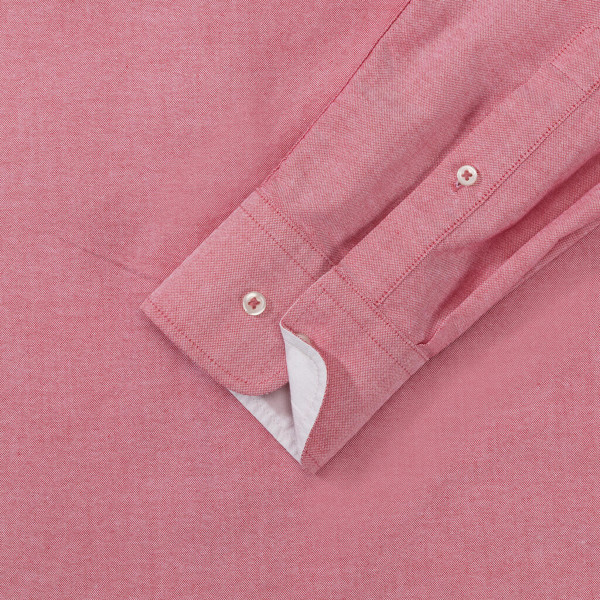 Men'sLS Tailored Washed Oxford Shirt - White / Oxford Blue / 2XL