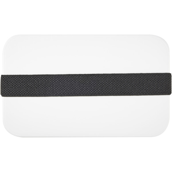 MIYO single layer lunch box - White / Solid Black