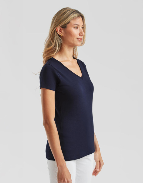 Ladies Valueweight V-Neck T - White / XL