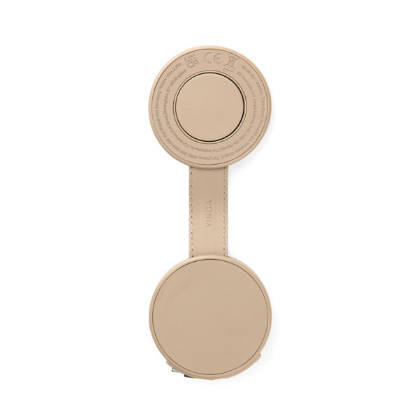 VINGA Baltimore RCS 2-in-1 Wireless 15W Travel Charger - Greige