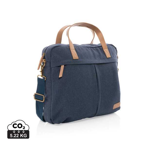 Sac ordinateur Impact AWARE™ en toile 16oz recyclé - Bleu