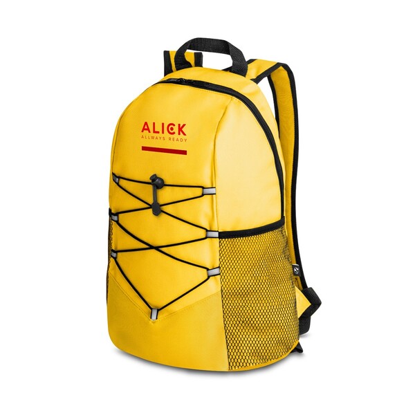 TURIM. 600D recycled polyester backpack - Yellow