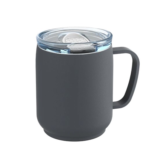 Thermo mug RETUMBLER-myNIZZA CERAMIC, Dark Grey - White