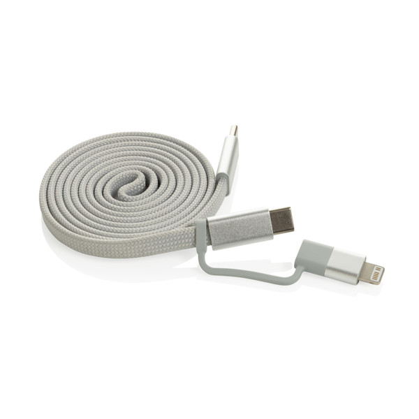 Arc RCS recycled Ultra-thin 60W 2 in 1 magnetic cable - Grey