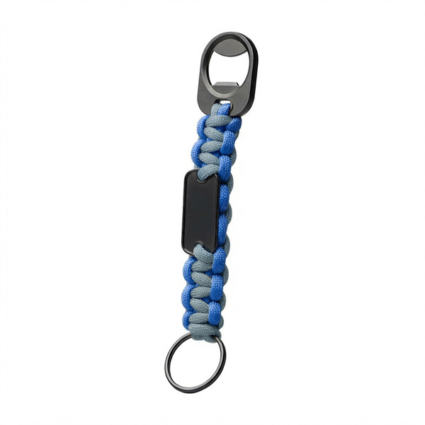 BRAID - BND1553 - RPET Porte-clés tressé avec décapsuleur