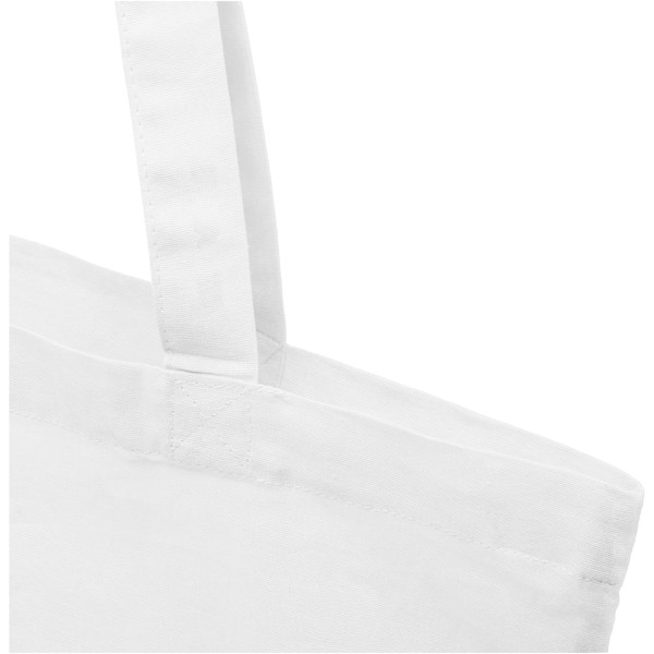 Madras 140 g/m² cotton tote bag 7L - White