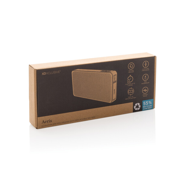 Aeris RCS Ultra-Thin 10W IPX5 Speaker with Removable Battery