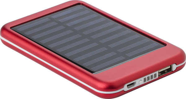 Power bank de energia solar em alumínio Drew - Silver