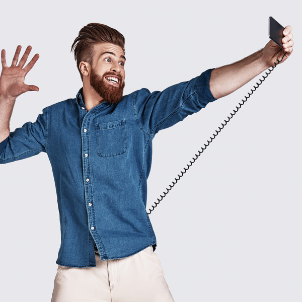 Câble format téléphone - BLANC