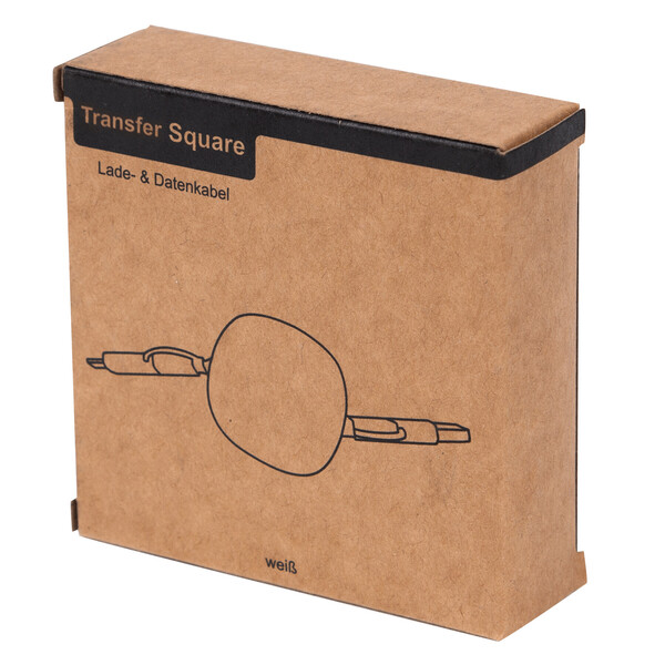 Charging And Data Transfer Cable Transfer Square - White