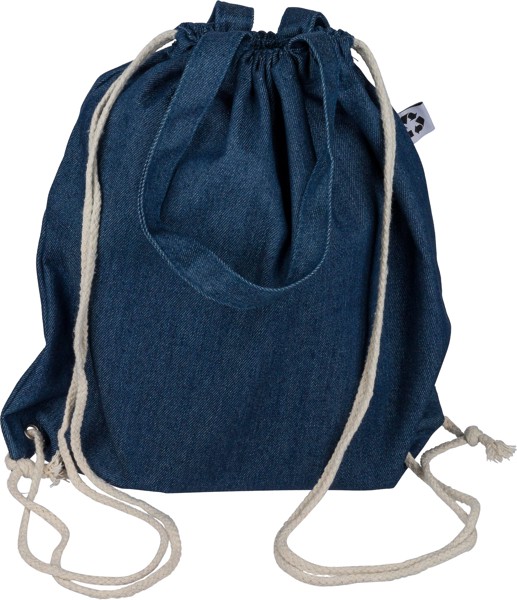 Gerecycled denim trekkoordrugtas Dex