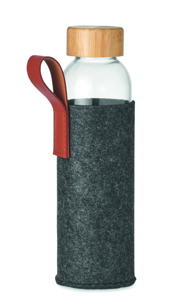 Thai glass bottle 500 ml,bamboo lid