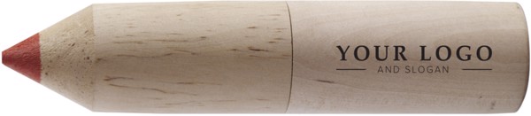 Tubo de madeira com lápis Francis