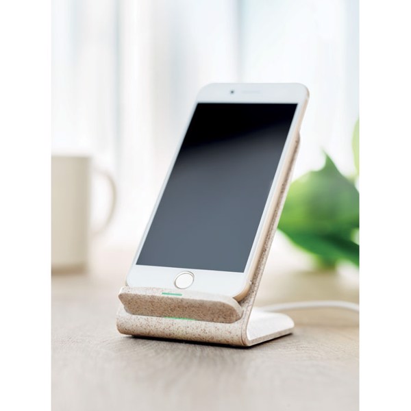 Layaback wireless charger 10W, wheat straw blend