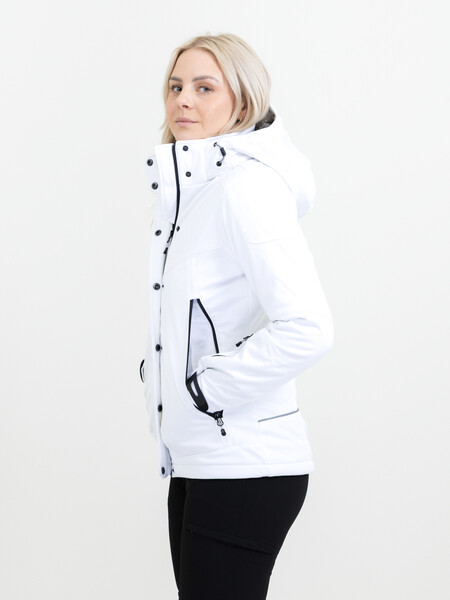 Printer Skeleton Ladies Softshell Jacket White XS