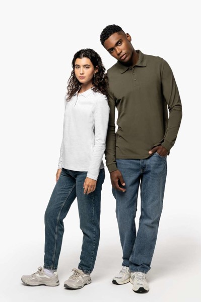 Ženska polo majica dugih rukava - Bijela / 3XL