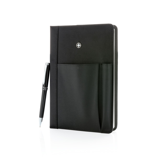Refillable notebook and pen set