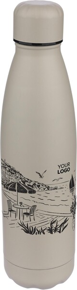 Recycled double-walled drinking bottle 500 ml Sunny - beige
