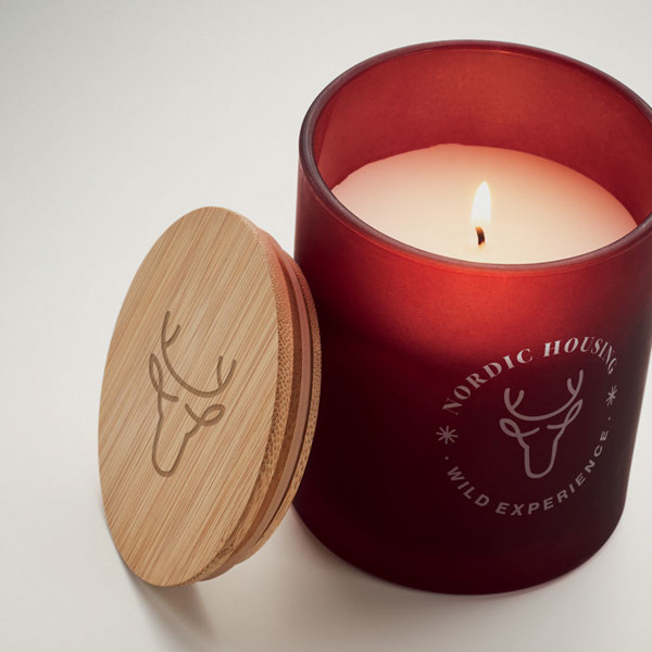 Plant based wax candle 200 gr Keops Medium - Burgundy