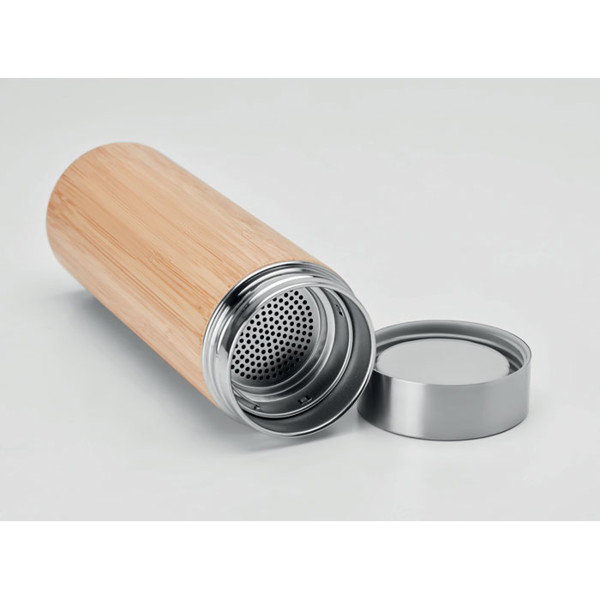 Doppelwandige Trinkflasche    MO9421 -03 Batumi - Holz