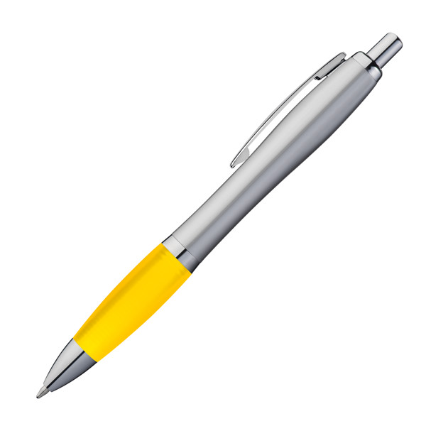 Ball pen with satin finish ANGELINA - Yellow