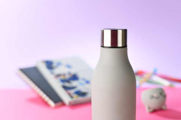 ANIMI Insulated Bottle – Dinosaur 400 ml - grey