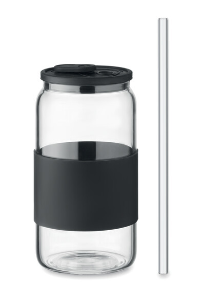 Borosilikátové sklo 550 ml s br Borosip - Čierna