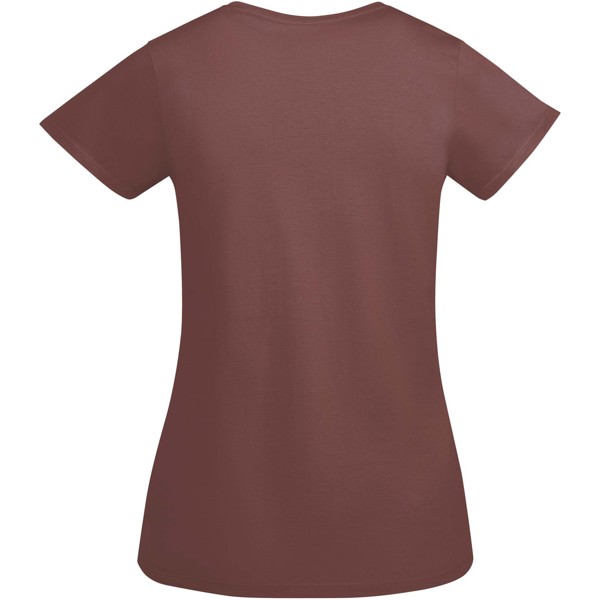 T-shirt a maniche corte in cotone biologico da donna Breda - Rosso pallido / XL