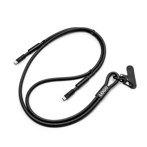 Rychlonabíjecí datový kabel s lanyardem UC062 - WHITE