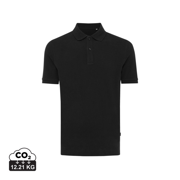 Polo en coton piqué et recyclé Iqoniq Yosemite - Noir / XL