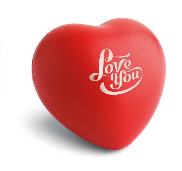 Anti-stress heart PU material Lovy - Red