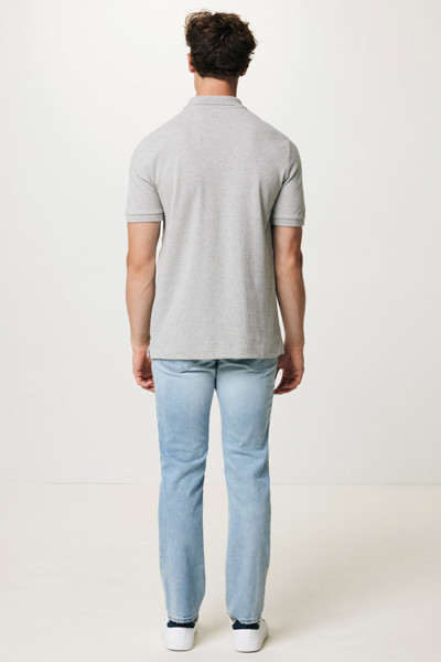 Polo en coton piqué et recyclé Iqoniq Yosemite - Heather Grey / XXL