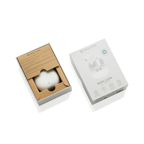 Urban Vitamin Santa Clara RCS plastic ENC earbuds - White