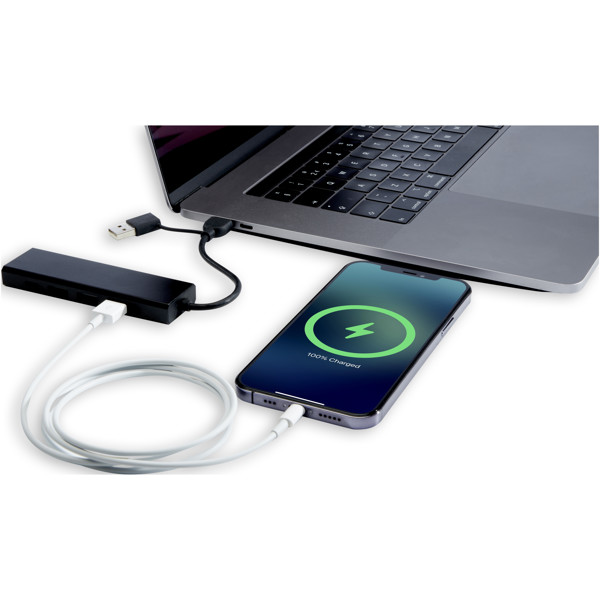 Rise USB 2.0 Hub aus recyceltem RCS Aluminium