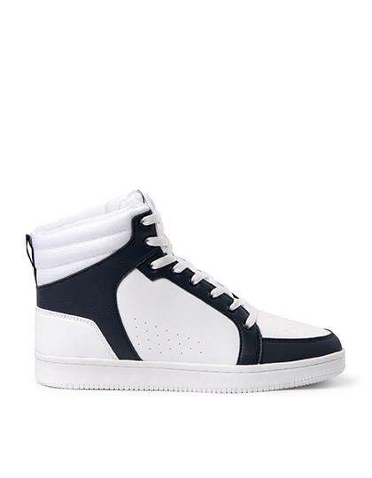 Space Basketball Shoes - White  / Navy Blue / 37