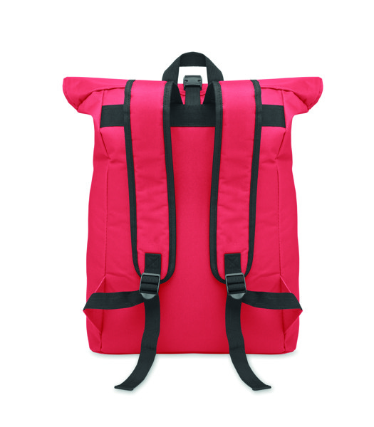 Zaino rolltop in poliestere Irea - Rosso