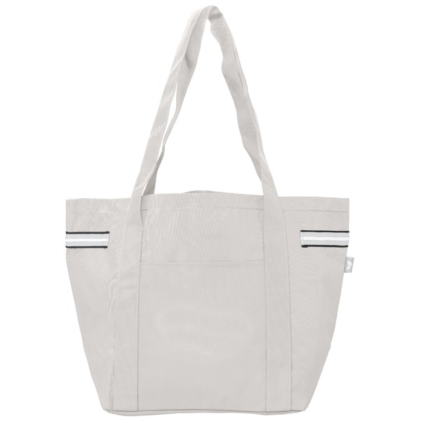 Newport Recycled Stripe Tote Bag - 20L - Grey / Silkscreen