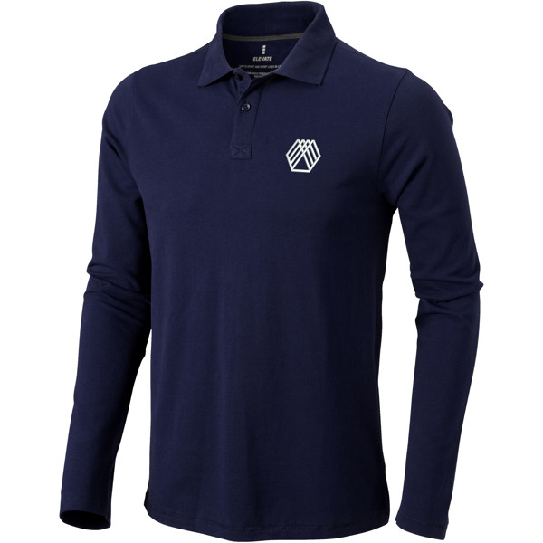 Polo manches longues homme Oakville - Marine / M