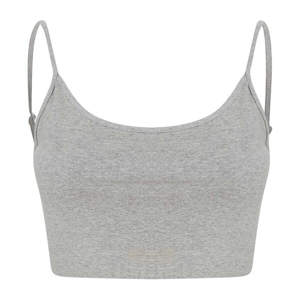 Women's Sustainable Fashion Cropped Cami Top - Heather Grey / XL
