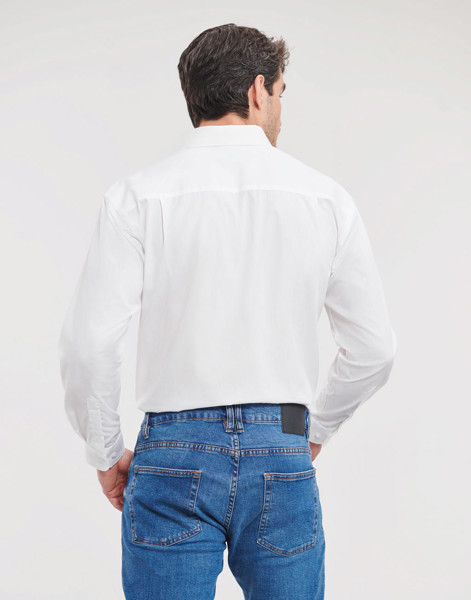 Cotton Poplin ShirtLS - White / 2XL
