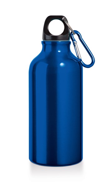 LANDSCAPE. Aluminium sports bottle with carabiner 400 mL - Royal Blue