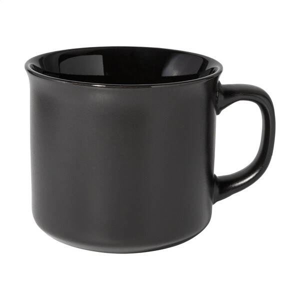 Matný Vintage Hrnček Woodstock Flat - Black